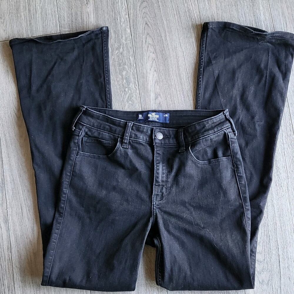 Hollister MidRise Boot Women's 10L Black Stretch Jeans